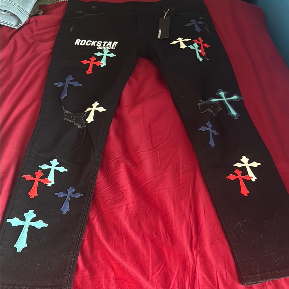 Size 38 Black Rockstar Jeans